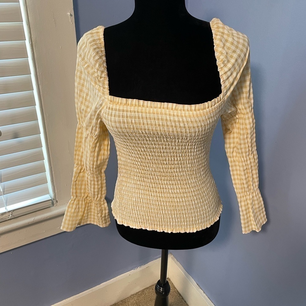 Design history pale yellow princess sleeve blouse - Picture 6 of 7